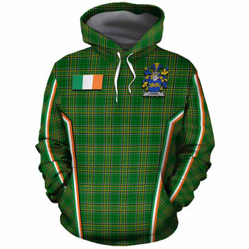 Carrie Irish Clan Coat of Arm Tartan Cotton Hoodie Flag Style