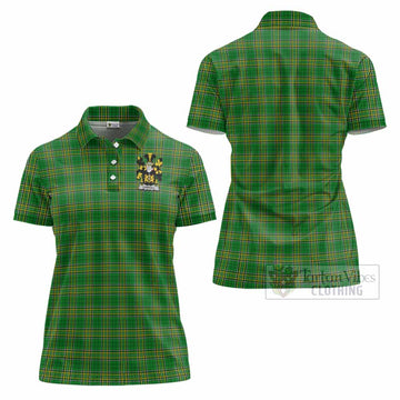 Carroll Irish Clan Tartan Women's Polo Shirt with Coat of Arms