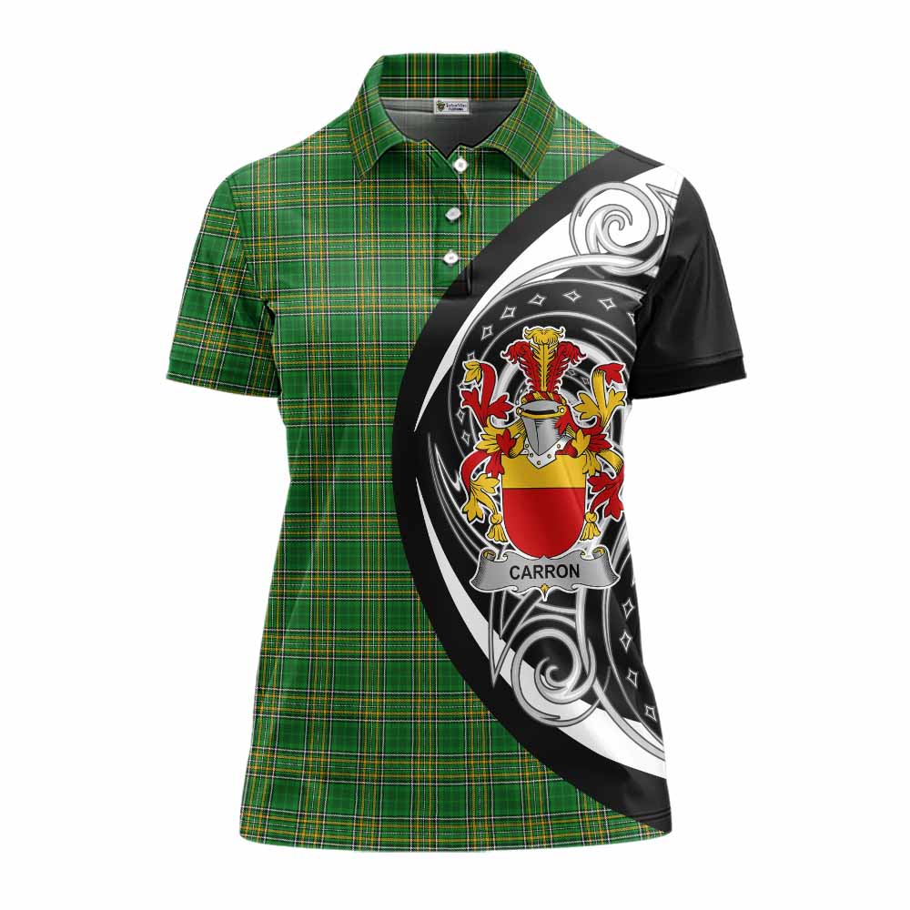 Carron Irish Clan Women's Polo Shirt Celtic Circle Style Women - Tartan Vibes Clothing