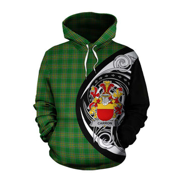 Tartan Vibes Clothing Carron Irish Clan Cotton Hoodie Celtic Circle Style