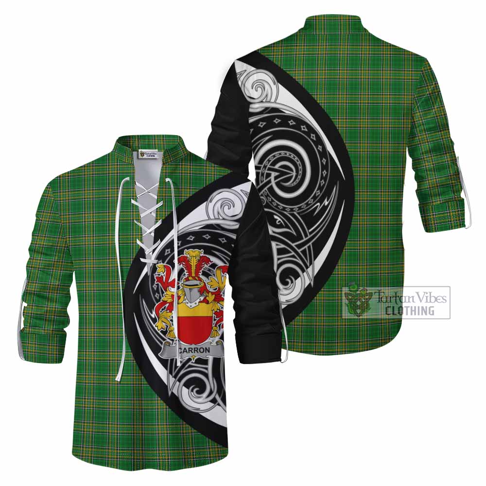 Carron Irish Clan Ghillie Kilt Shirt Celtic Circle Style - Tartan Vibes Clothing