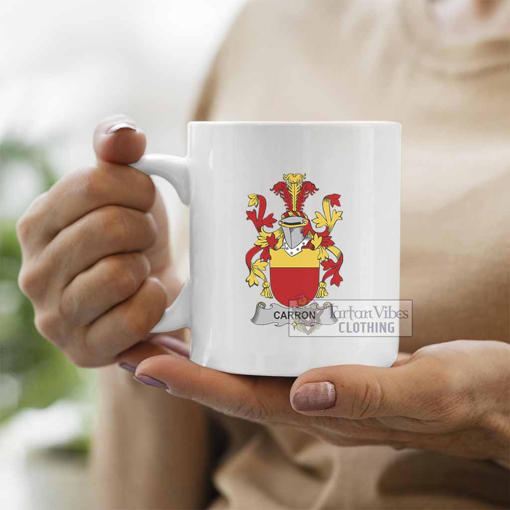 Carron Irish Clan Coat of Arms Ceramic Mug - 2D-tartanvibesclothing