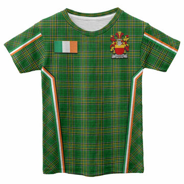 Carron Irish Clan Coat of Arm Tartan Kid T-shirt Flag Style