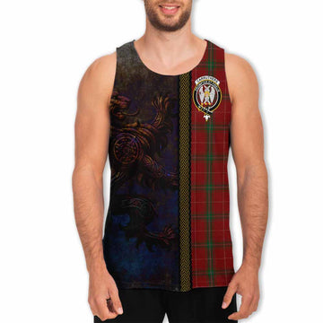 Carruthers Tartan Family Crest Men's Tank Top Alba Gu Brath Be Brave Lion Ancient Style