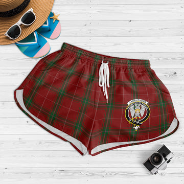 Carruthers Tartan Womens Shorts with Family Crest