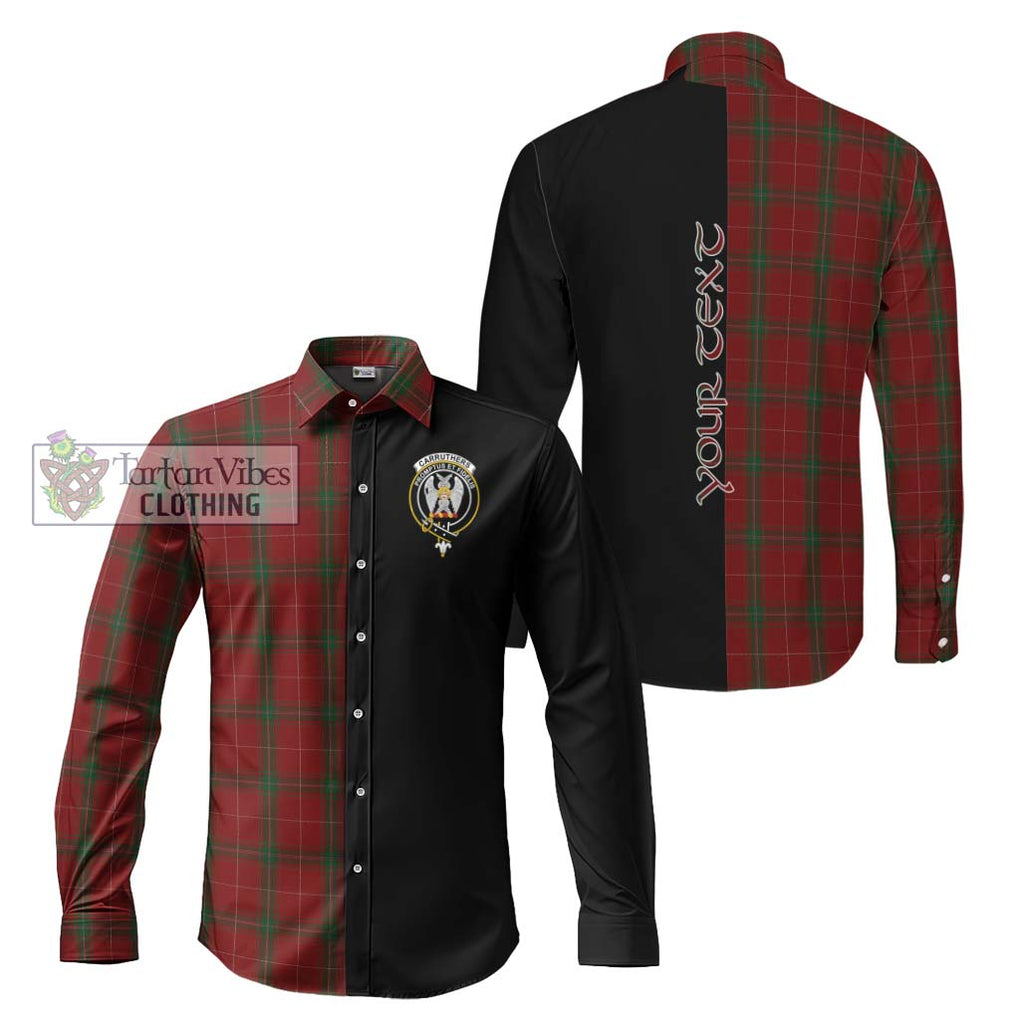 Carruthers Tartan Long Sleeve Button Shirt with Family Crest and Half Of Me Style Men's Shirt S - Tartanvibesclothing Shop