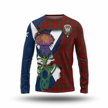 Carruthers Tartan Family Crest Long Sleeve T-Shirt Scottish Thistle Celtic Inspired