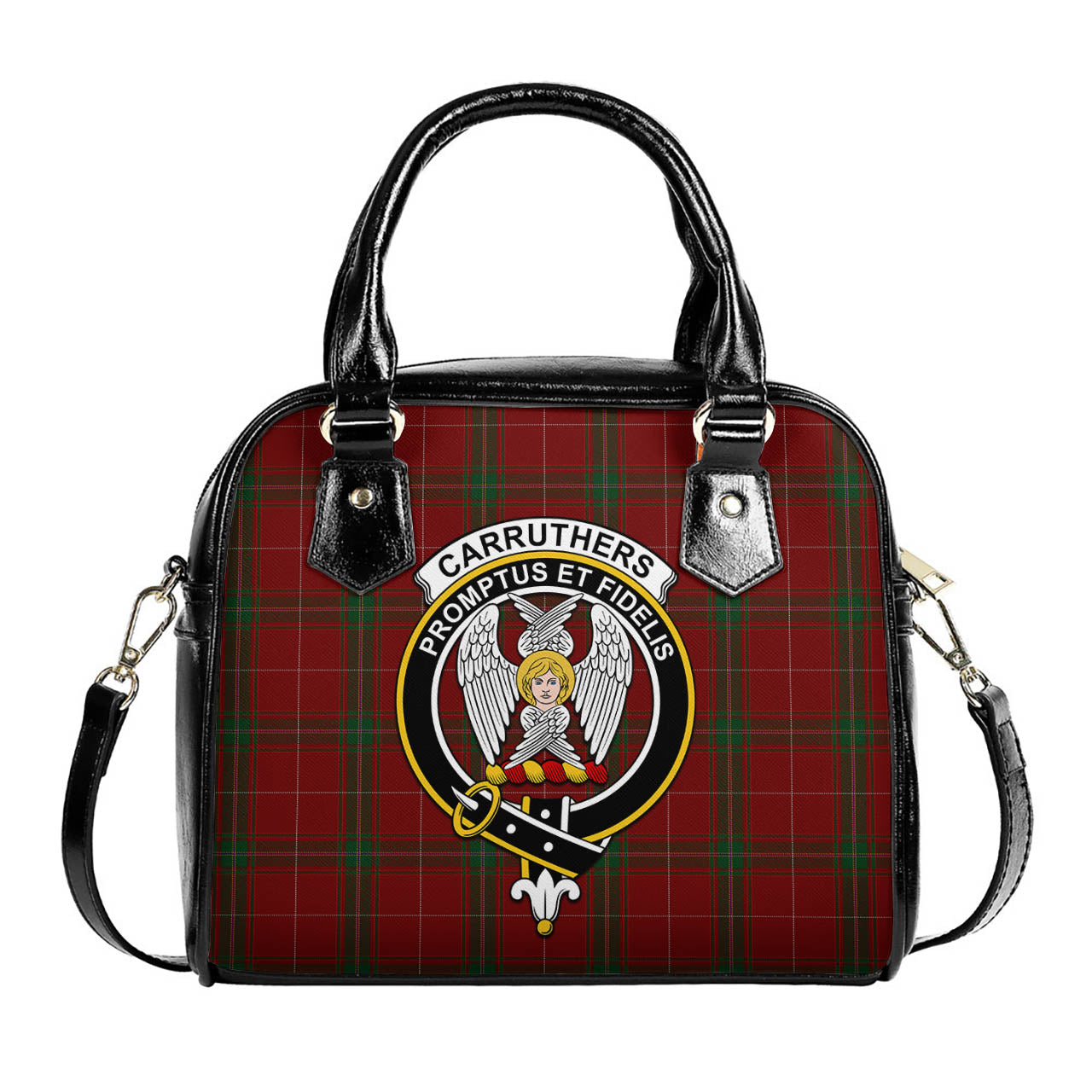 Carruthers Tartan Shoulder Handbags with Family Crest One Size 6*25*22 cm - Tartanvibesclothing