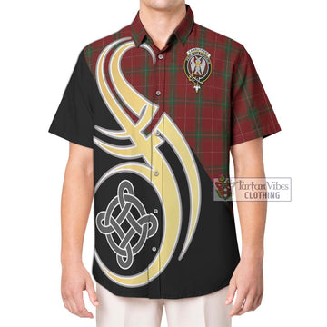 Carruthers Tartan Hawaiian Shirt with Family Crest and Celtic Symbol Style