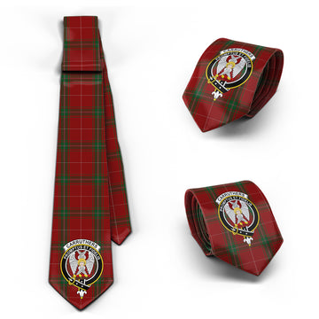 Carruthers Tartan Classic Necktie with Family Crest
