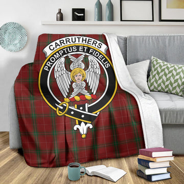 Carruthers Tartan Blanket with Family Crest