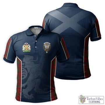 Tartan Vibes Clothing Carruthers Tartan Men's Polo Shirt with Family Crest and Lion Rampant Vibes Sport Style