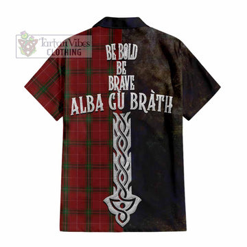 Carruthers Tartan Family Crest Hawaiian Shirt Alba Gu Brath Be Brave Lion Ancient Style