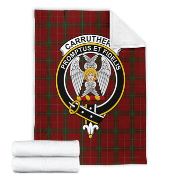 Carruthers Tartan Blanket with Family Crest