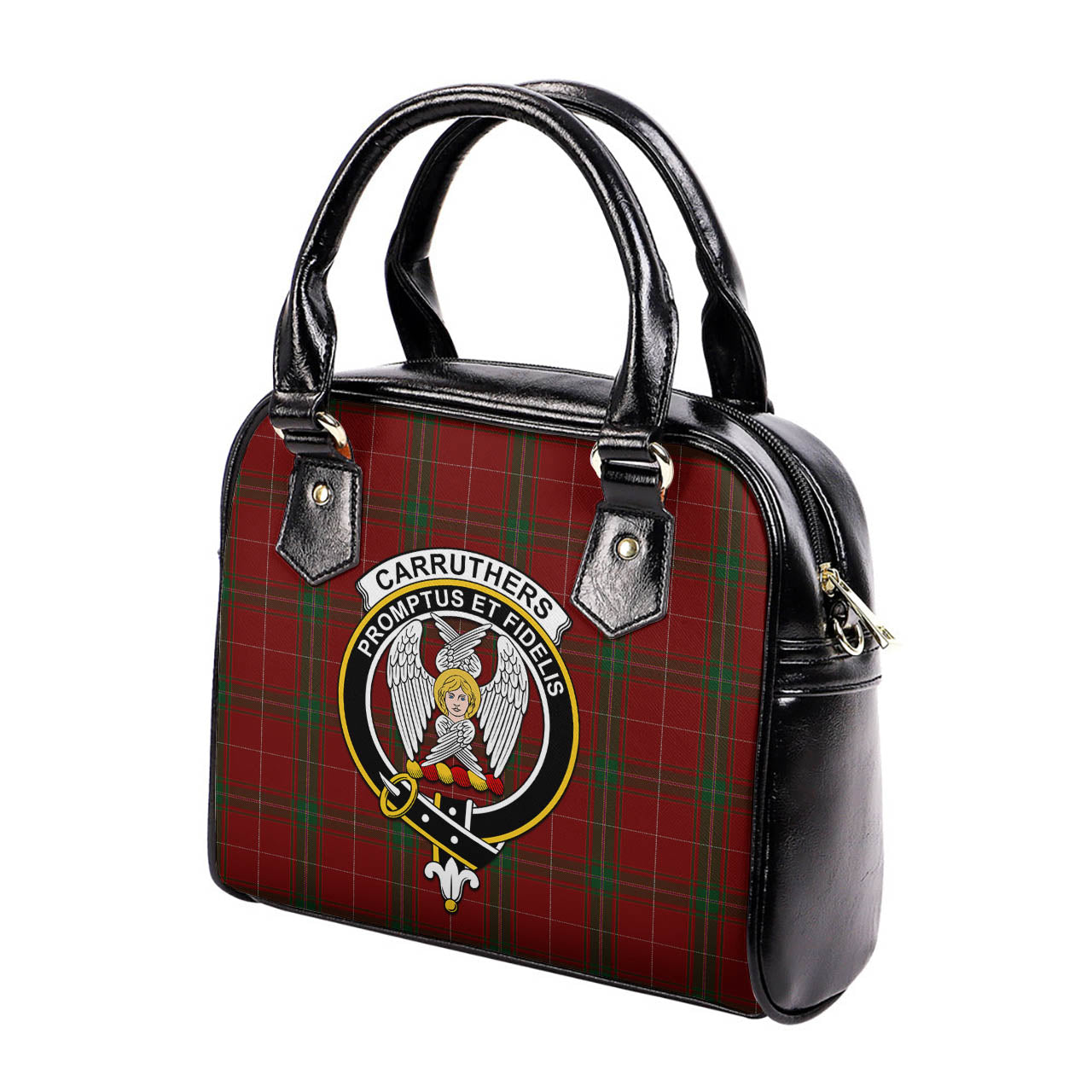 Carruthers Tartan Shoulder Handbags with Family Crest - Tartanvibesclothing