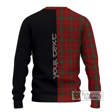 Carruthers Tartan Knitted Sweater with Family Crest and Half Of Me Style - Tartanvibesclothing Shop