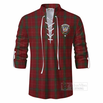 Tartan Vibes Clothing Carruthers Tartan Ghillie Kilt Shirt with Family Crest DNA In Me Style