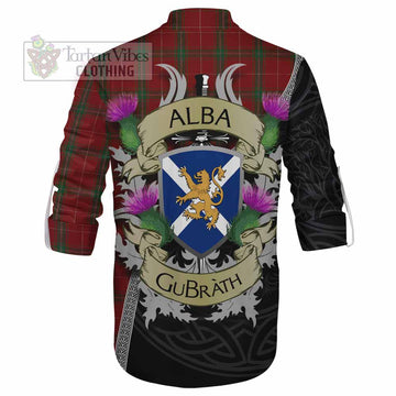 Tartan Vibes Clothing Carruthers Tartan Family Crest Ghillie Kilt Shirt Lion Rampant Royal Thistle Shield Celtic Inspired