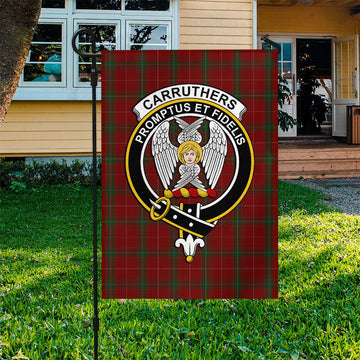 Carruthers Tartan Garden Flag with Family Crest