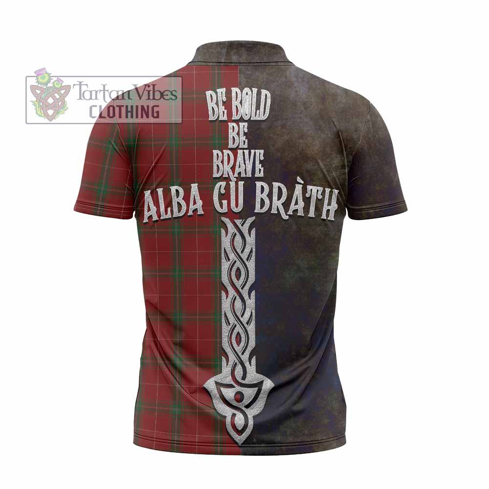 Tartan Vibes Clothing Carruthers Tartan Family Crest Zipper Polo Shirt Alba Gu Brath Be Brave Lion Ancient Style