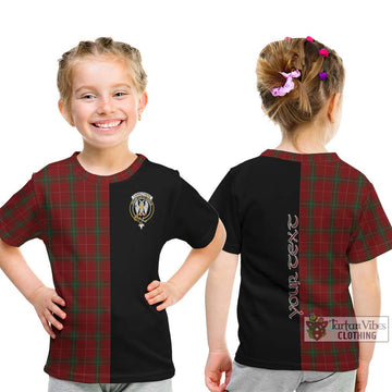 Carruthers Tartan Kid T-Shirt with Family Crest and Half Of Me Style - Tartanvibesclothing Shop