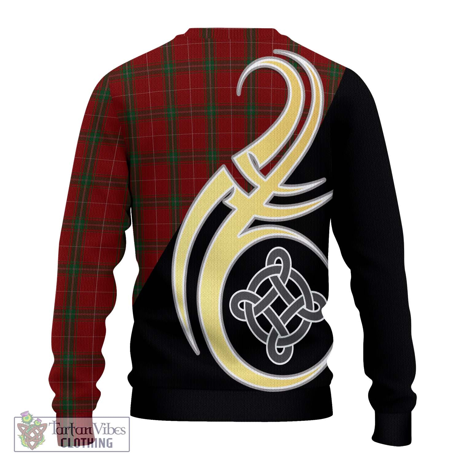 Carruthers Tartan Knitted Sweater with Family Crest and Celtic Symbol Style - Tartan Vibes Clothing
