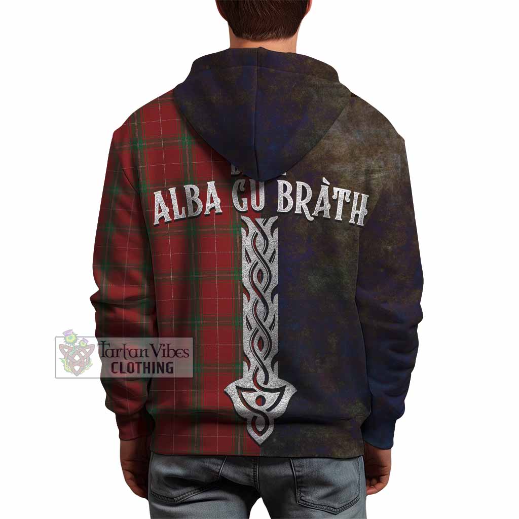 Tartan Vibes Clothing Carruthers Tartan Family Crest Hoodie Alba Gu Brath Be Brave Lion Ancient Style