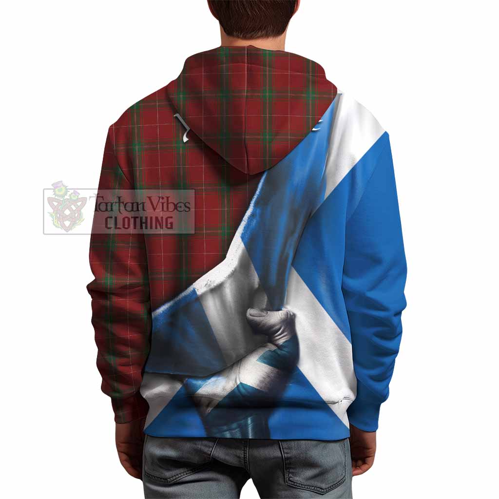 Tartan Vibes Clothing Carruthers Tartan Hoodie with Family Crest Scotland Patriotic Style