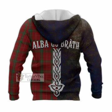 Carruthers Tartan Family Crest Knitted Hoodie Alba Gu Brath Be Brave Lion Ancient Style