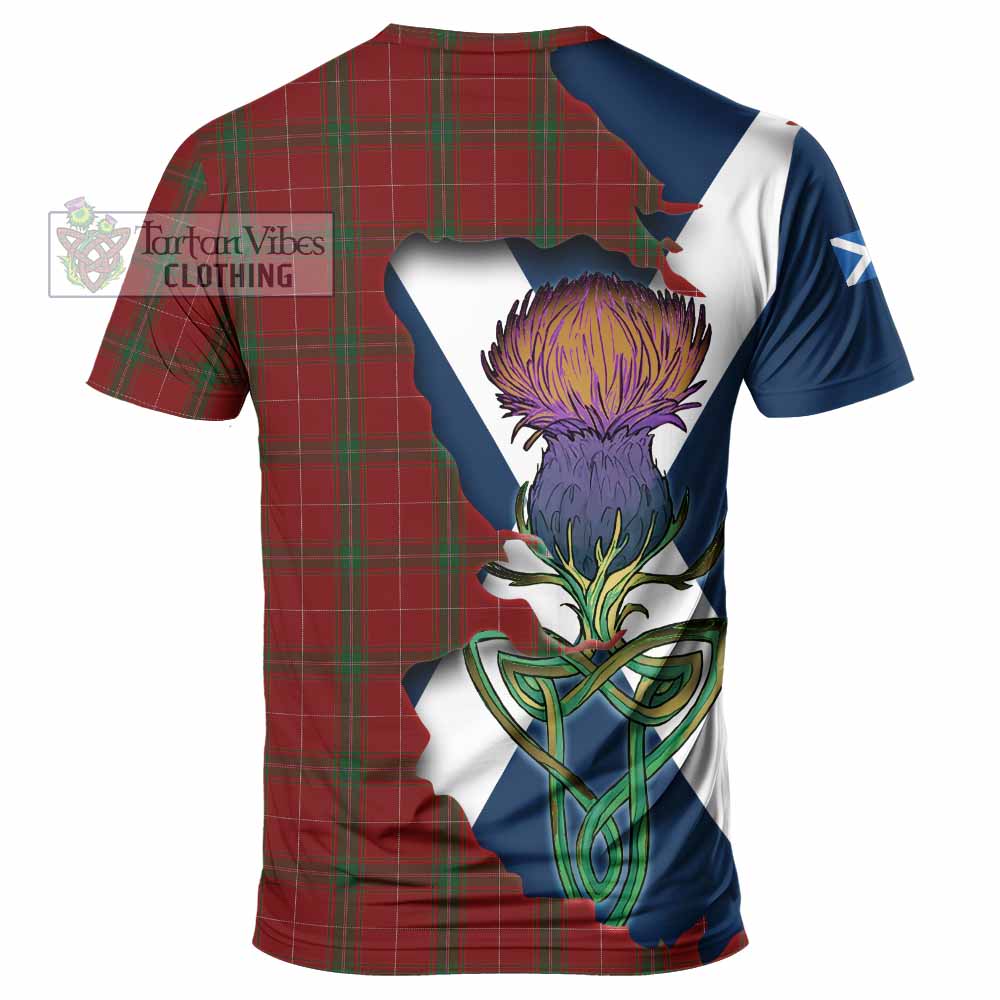 Tartan Vibes Clothing Carruthers Tartan Family Crest T-Shirt Scottish Thistle Celtic Inspired