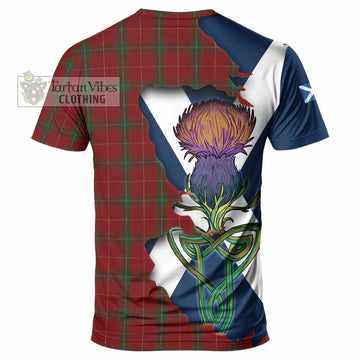 Tartan Vibes Clothing Carruthers Tartan Family Crest T-Shirt Scottish Thistle Celtic Inspired