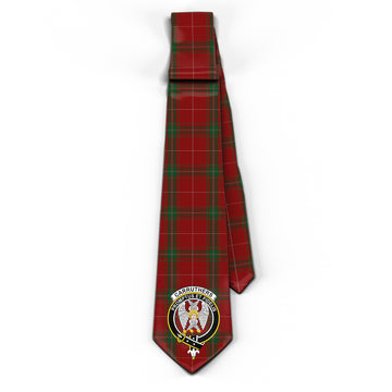 Carruthers Tartan Classic Necktie with Family Crest