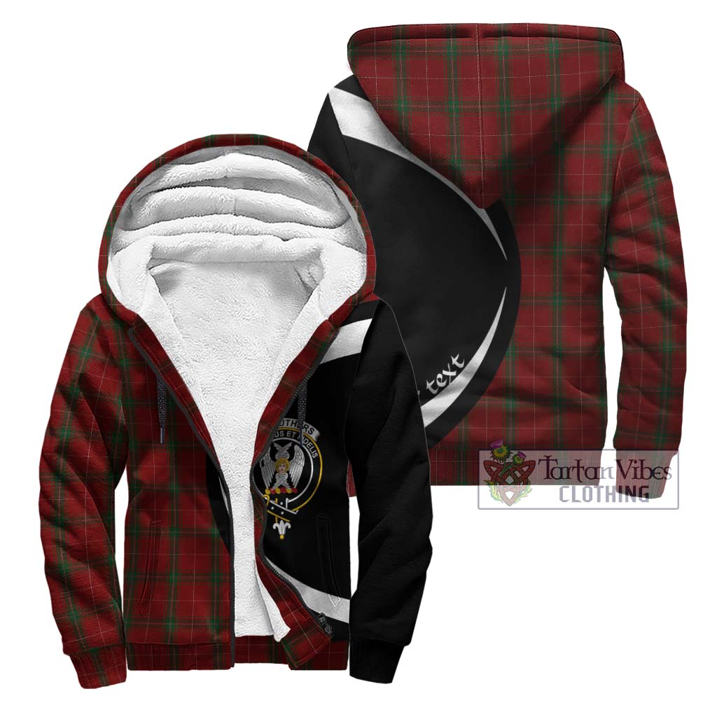 Carruthers Tartan Sherpa Hoodie with Family Crest Circle Style Unisex - Tartan Vibes Clothing