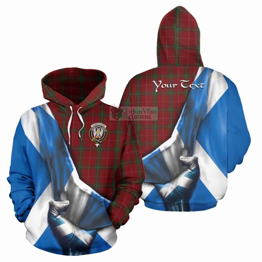 Tartan Vibes Clothing Carruthers Tartan Hoodie with Family Crest Scotland Patriotic Style