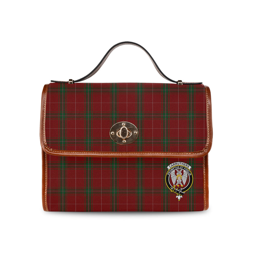 carruthers-tartan-leather-strap-waterproof-canvas-bag-with-family-crest