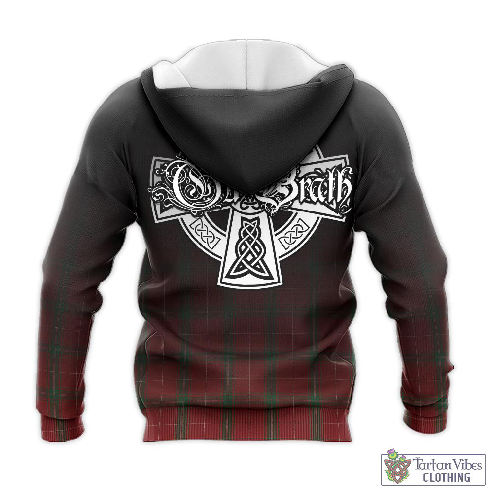 Tartan Vibes Clothing Carruthers Tartan Knitted Hoodie Featuring Alba Gu Brath Family Crest Celtic Inspired