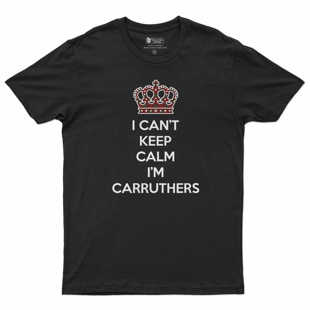 Carruthers Can't Keep Calm Men's T-Shirt Black - Tartan Vibes Clothing
