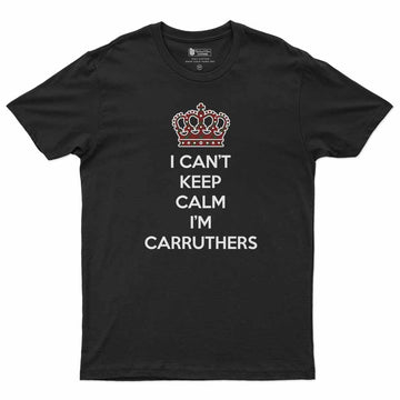 Carruthers Can't Keep Calm Men's T-Shirt Black - Tartan Vibes Clothing