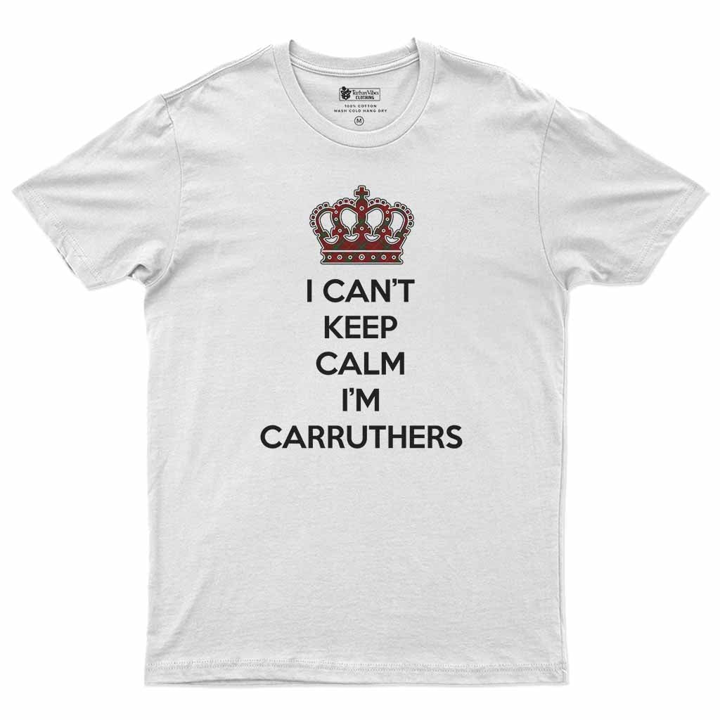 Carruthers Can't Keep Calm Men's T-Shirt White - Tartan Vibes Clothing