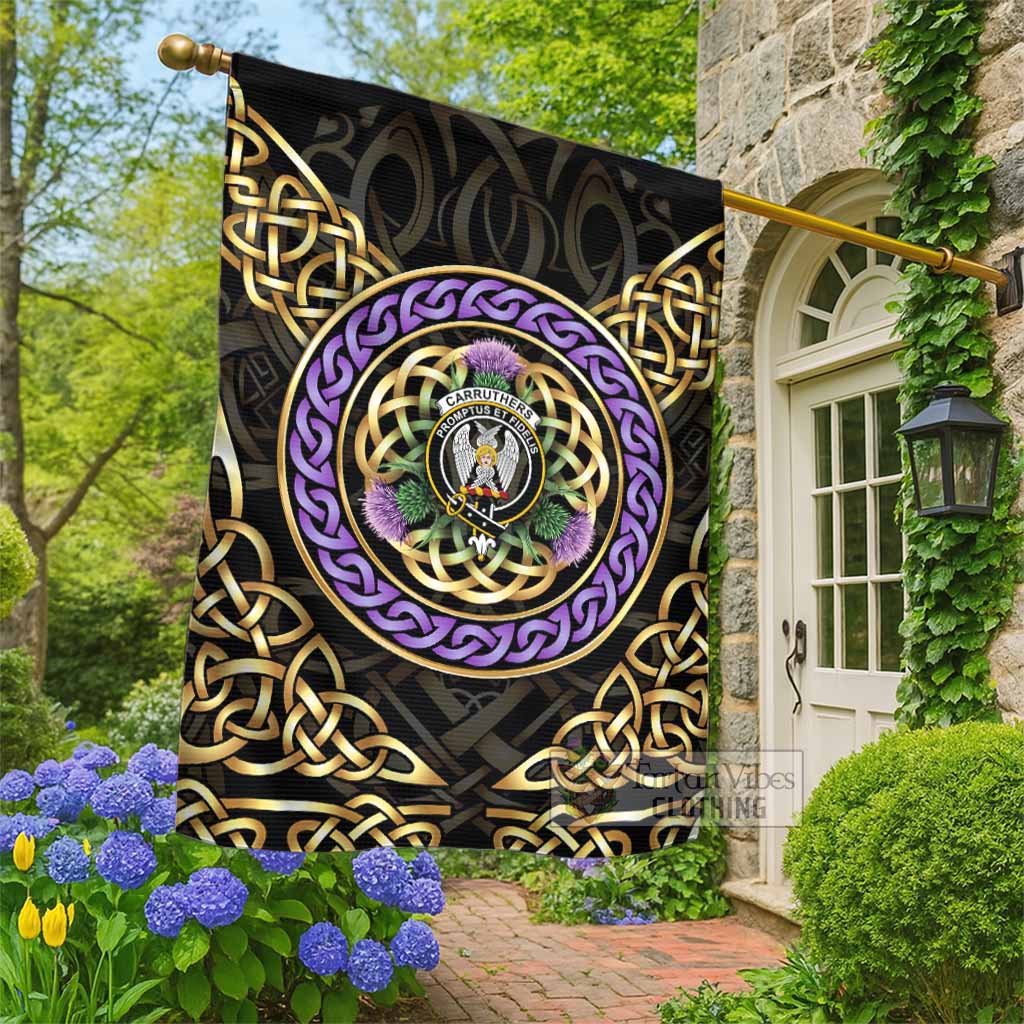 Carruthers Clan Crest Garden Flag Celtic Scottish Thistle