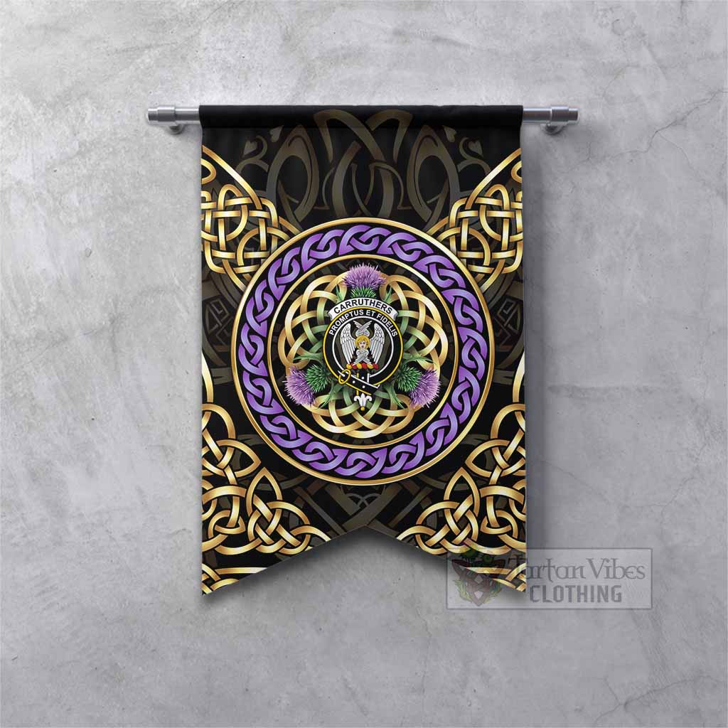 Carruthers Clan Crest Gonfalon Celtic Scottish Thistle