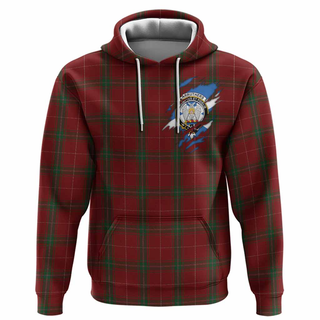 Carruthers Clan Crest In Me Tartan Hoodie Scotland Flag Style