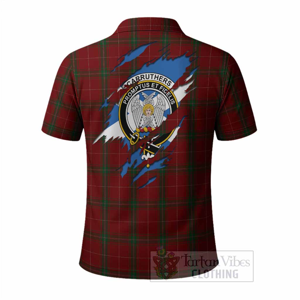 Carruthers Clan Crest In Me Tartan Polo Shirt Scotland Flag Style