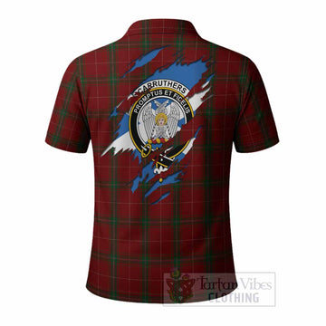 Carruthers Clan Crest In Me Tartan Polo Shirt Scotland Flag Style