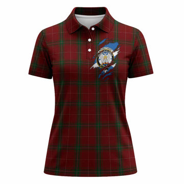 Carruthers Clan Crest In Me Tartan Women Polo Shirt Scotland Flag Style