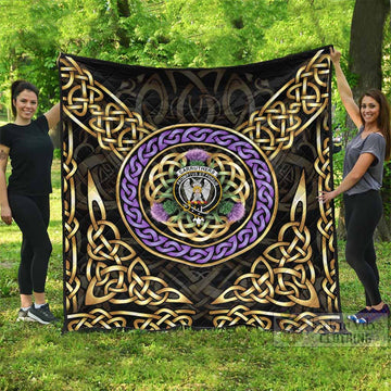 Carruthers Clan Crest Premium Quilt Celtic Scottish Thistle