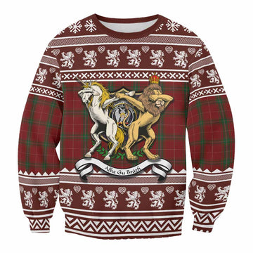 Carruthers Clan Tartan Crest Christmas Sweatshirt Coat of Arms Funny Style