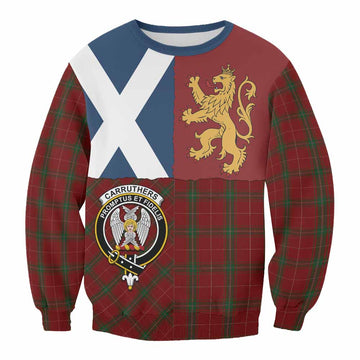 Carruthers Crest Tartan Sweatshirt with Lion Rampant Saltire Style