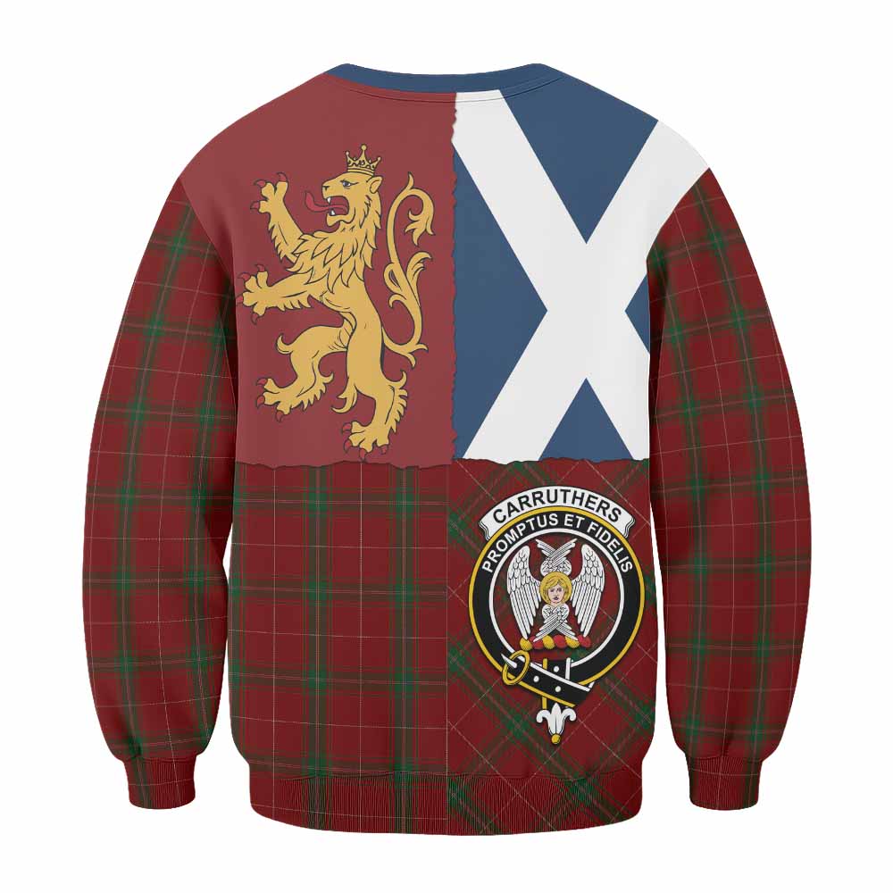 Carruthers Crest Tartan Sweatshirt with Lion Rampant Saltire Style