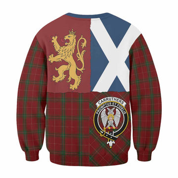 Carruthers Crest Tartan Sweatshirt with Lion Rampant Saltire Style